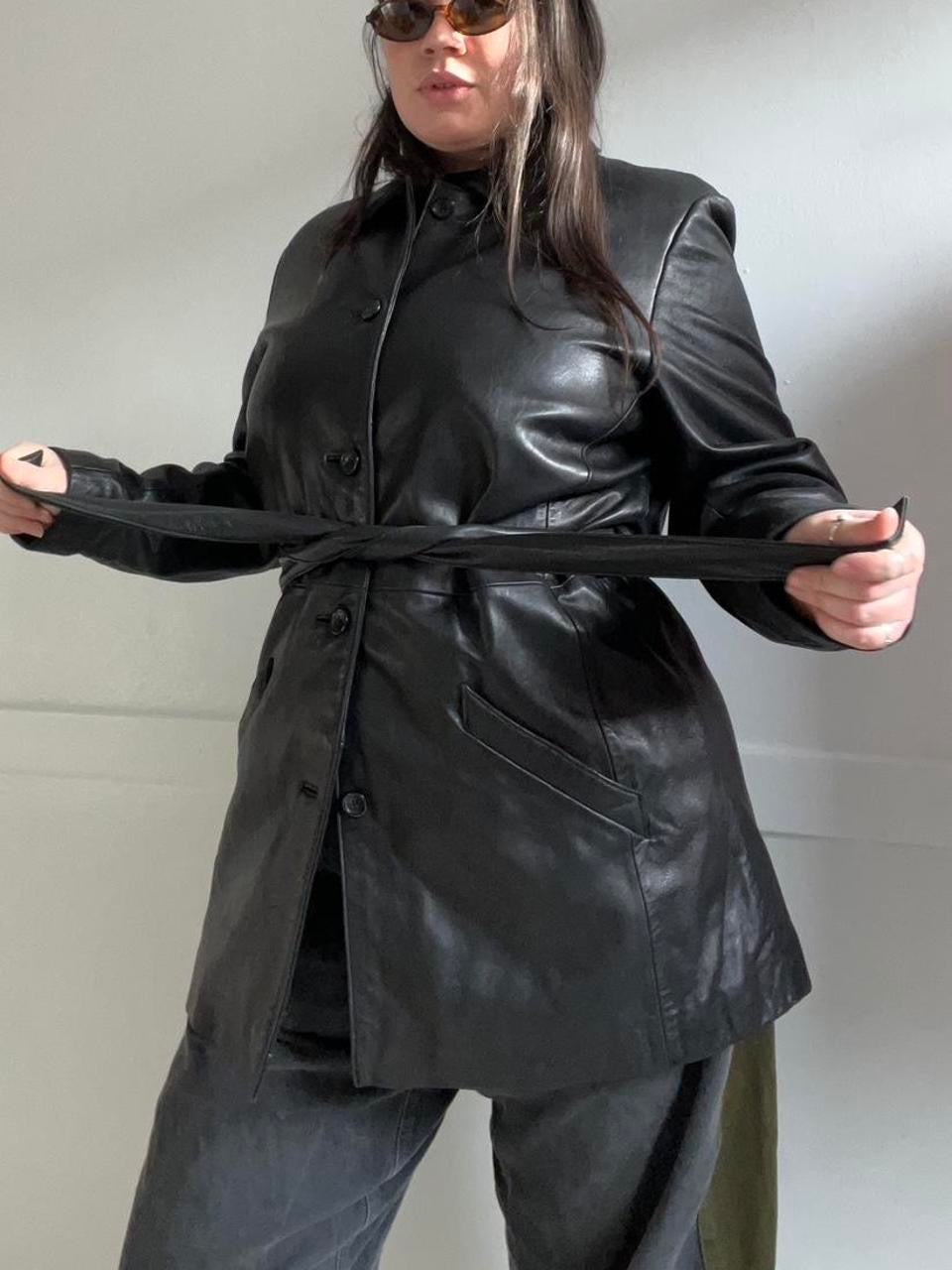 Vintage 90s Genuine Leather Jacket (L)