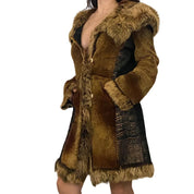 Faux Fur & Leather Jacket (M)