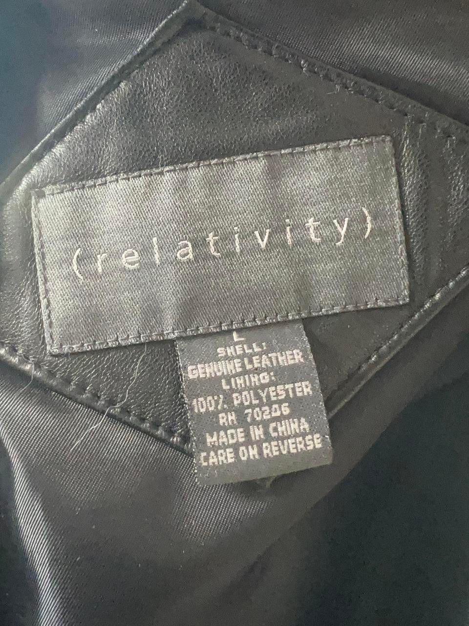 Vintage 90s Genuine Leather Jacket (L)