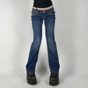 00s Contrast Stitch Bootcut Jeans (S)