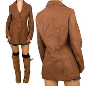 Wilsons Leather Tan Blazer Jacket (M)