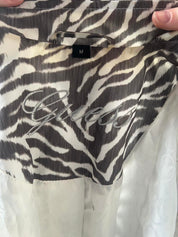 Vintage Y2K Zebra Print Raincoat (M)