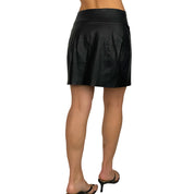Black Leather Mini Skirt (S)