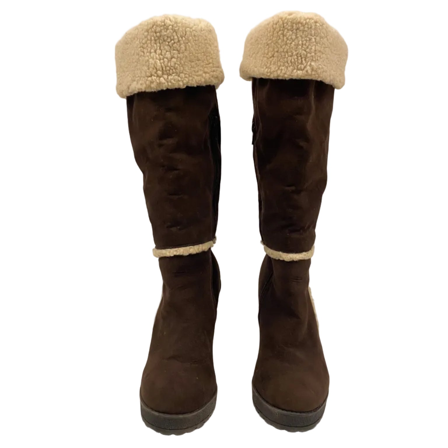 Baby Phat Brown Shearling Tall Boots (8.5)