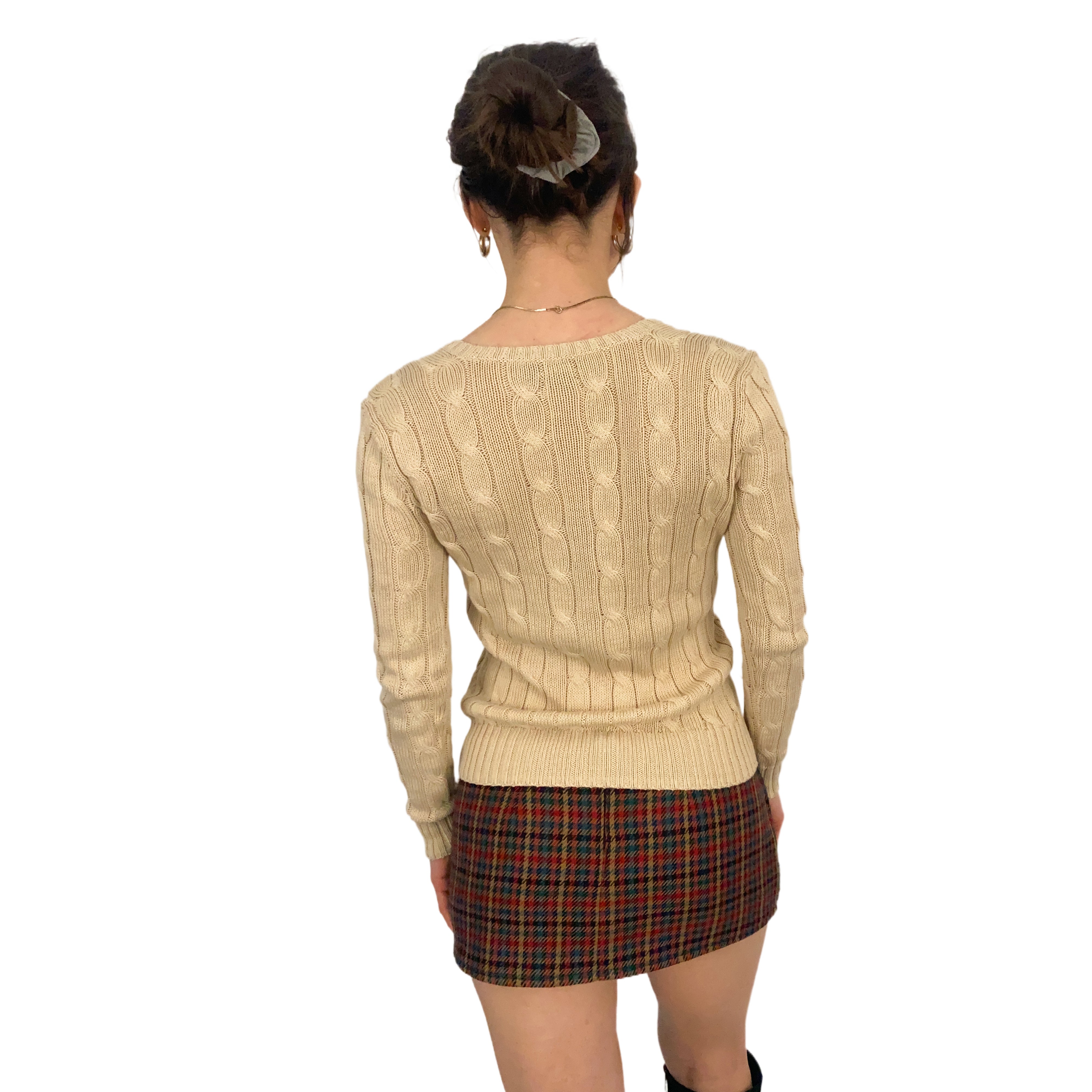 Polo Ralph Lauren Creamy Cable Knit Sweater (XS)