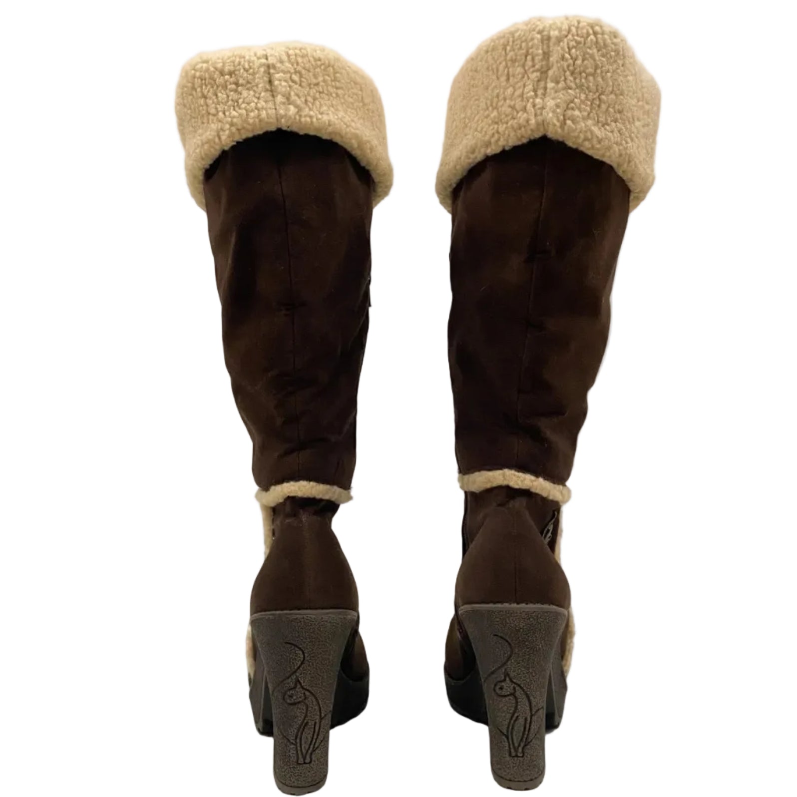 Baby Phat Brown Shearling Tall Boots (8.5)