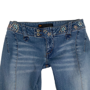 Parasuco 2000s Low Rise Studded Flare Jeans (S)