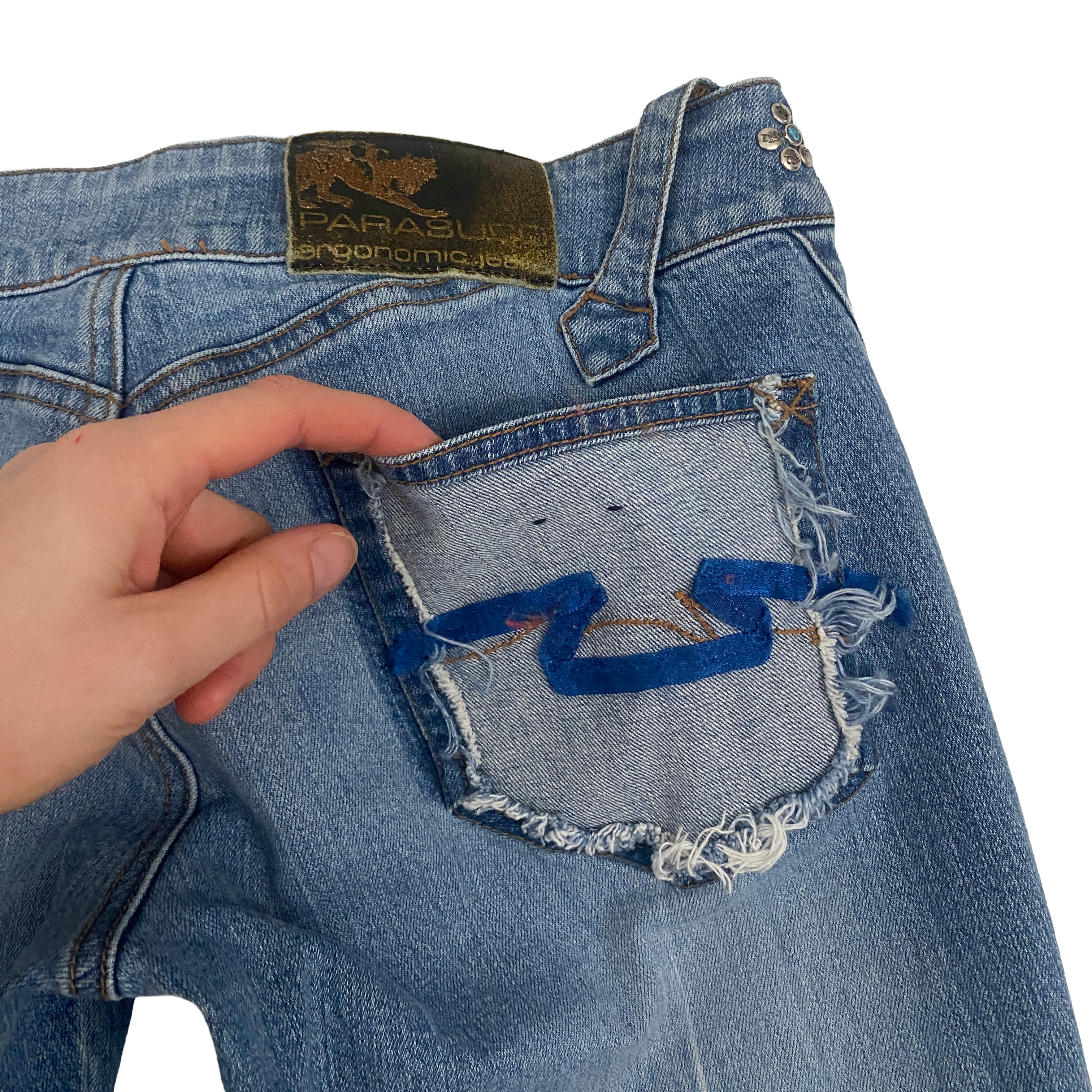 Parasuco 2000s Low Rise Studded Flare Jeans (S)