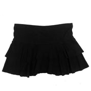 2000s Black Ruffle Mini Skirt (S/M)
