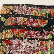 Embellished Silk Floral Midi Skirt (L)