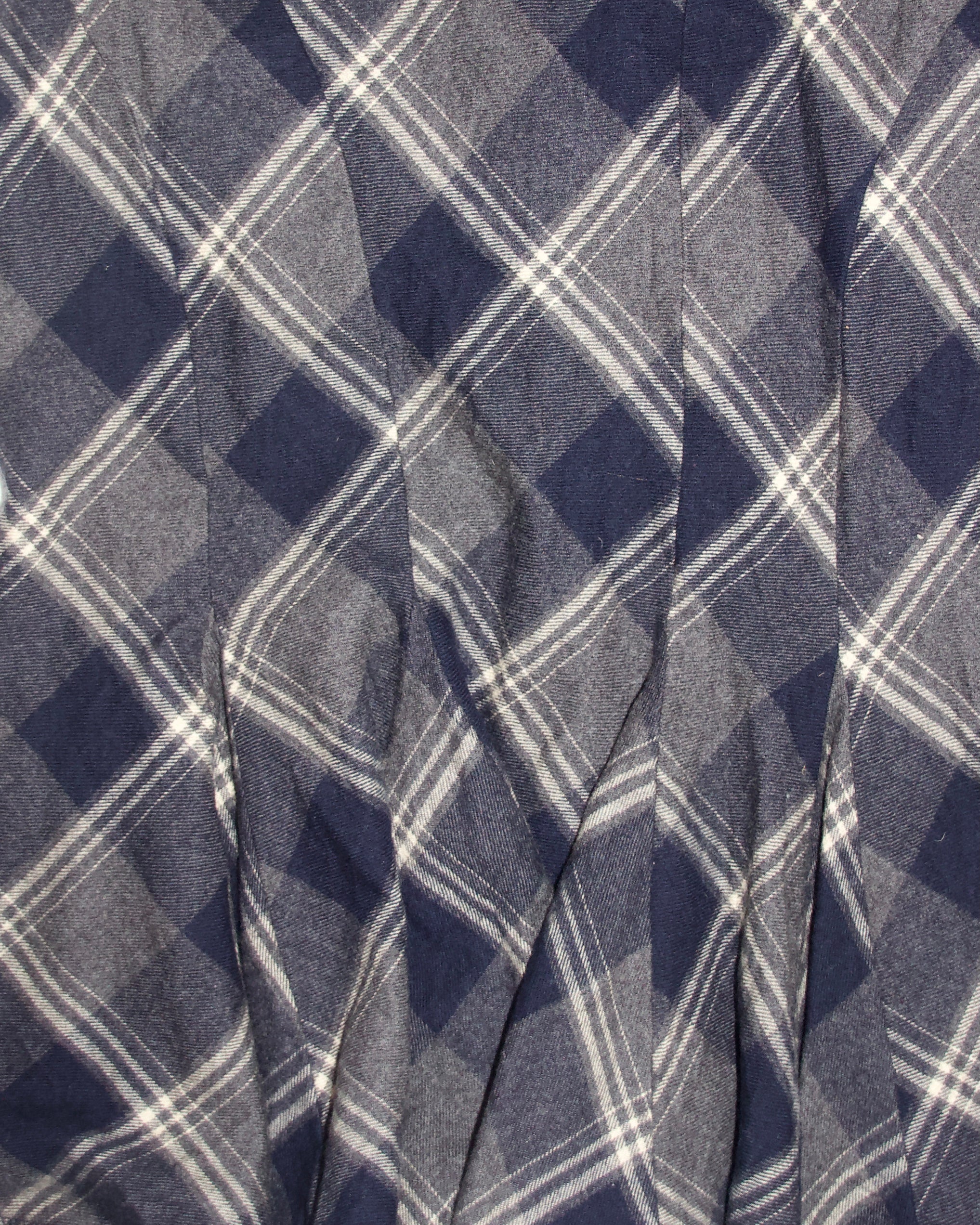 Japanese Plaid Midi Skirt (XS/S)