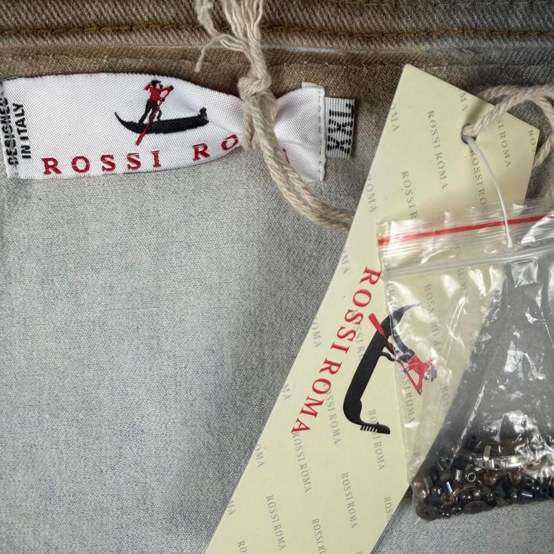 Euro Rossi Roma Beaded Denim Top (xl)