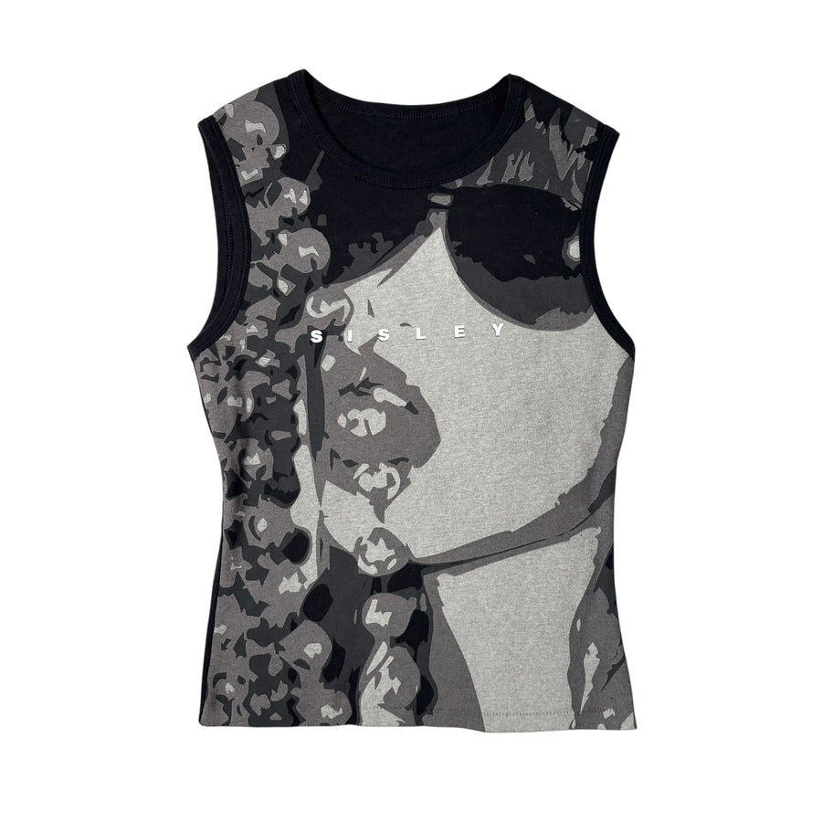 Sisley Euro Face Graphic Tank Top (S)