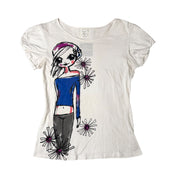 Instyle Portrait Graphic Baby Tee (S)