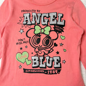 Angel Blue Pink Graphic Long Sleeve (XS)