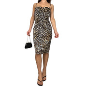 2000's Leopard Midi Dress (S/M)