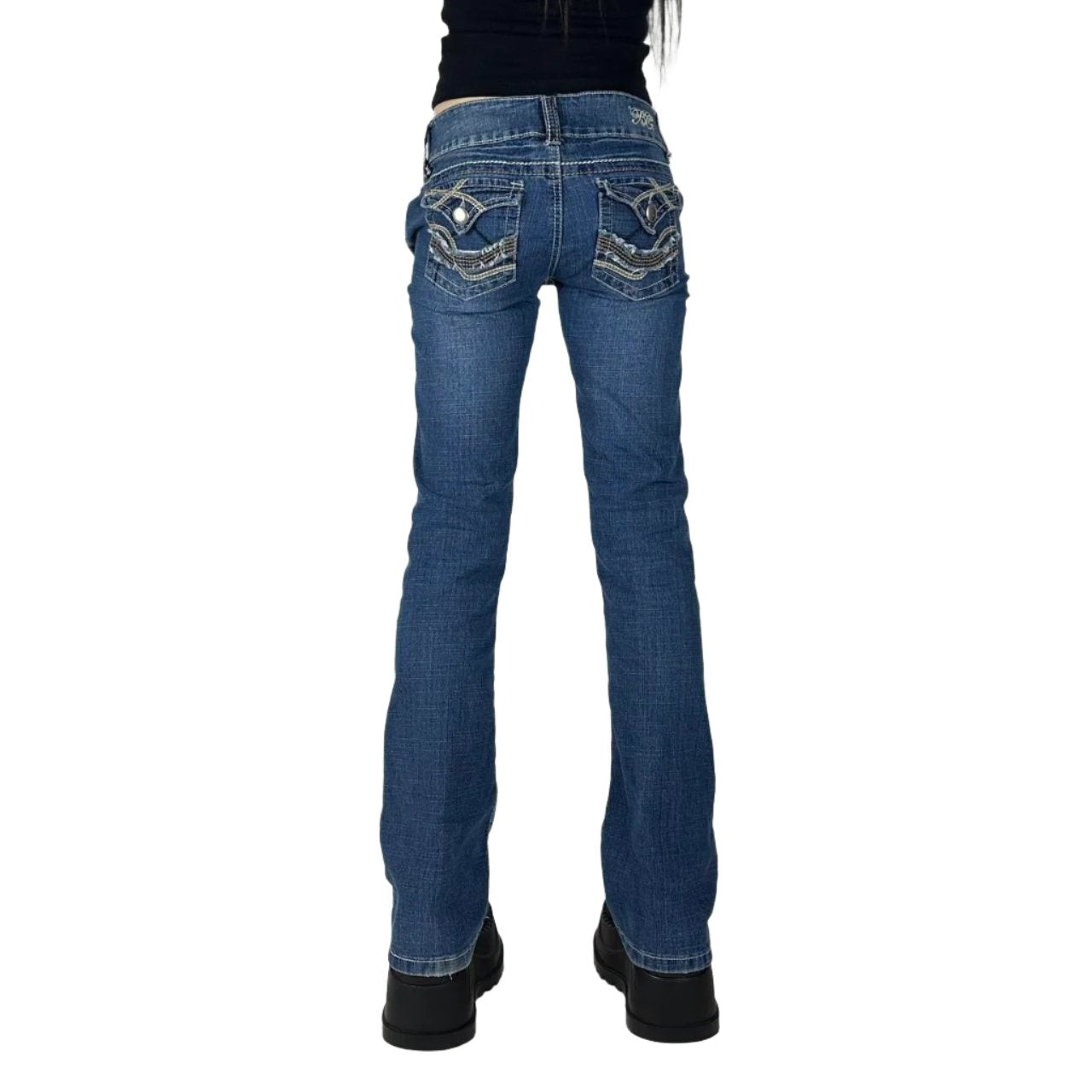 Y2K Low Rise Flare Jeans (M)