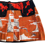 Deadstock Custo Floral Crane Mini Skirt (XS)