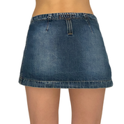 Miss Sixty 2000s Denim Wrap Mini Skirt (XS/S)