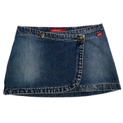 Miss Sixty 2000s Denim Wrap Mini Skirt (XS/S)