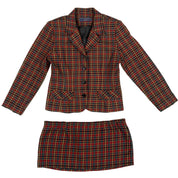 Micro Mini Plaid Suit Set (S)