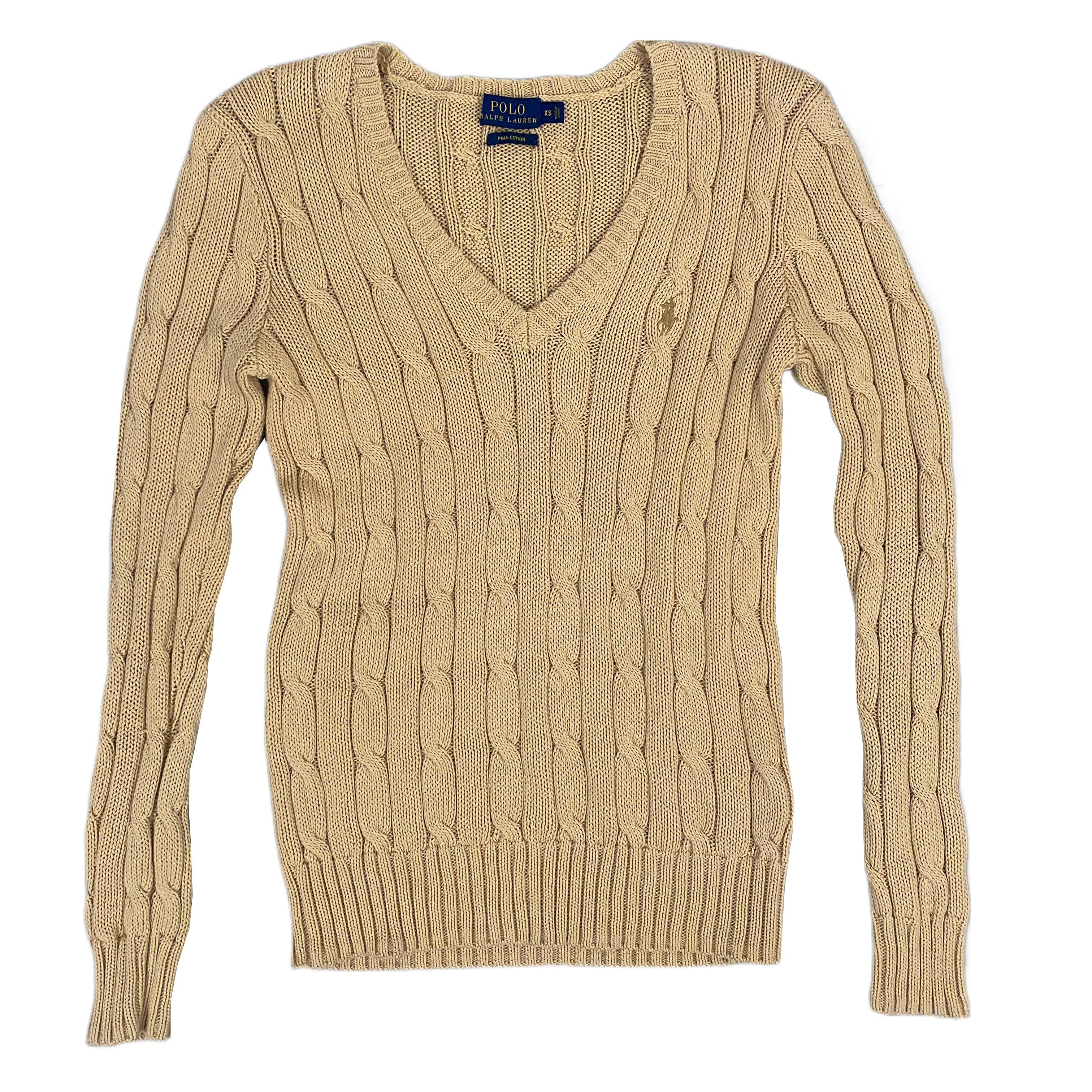 Polo Ralph Lauren Creamy Cable Knit Sweater (XS)