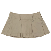 Miss Sixty 2000s Khaki Nylon Low Rise Pleated Mini Skort (XS/S)