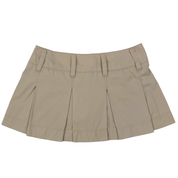 Miss Sixty 2000s Khaki Nylon Low Rise Pleated Mini Skort (XS/S)