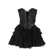 90s Leather Bustier Dress (S)
