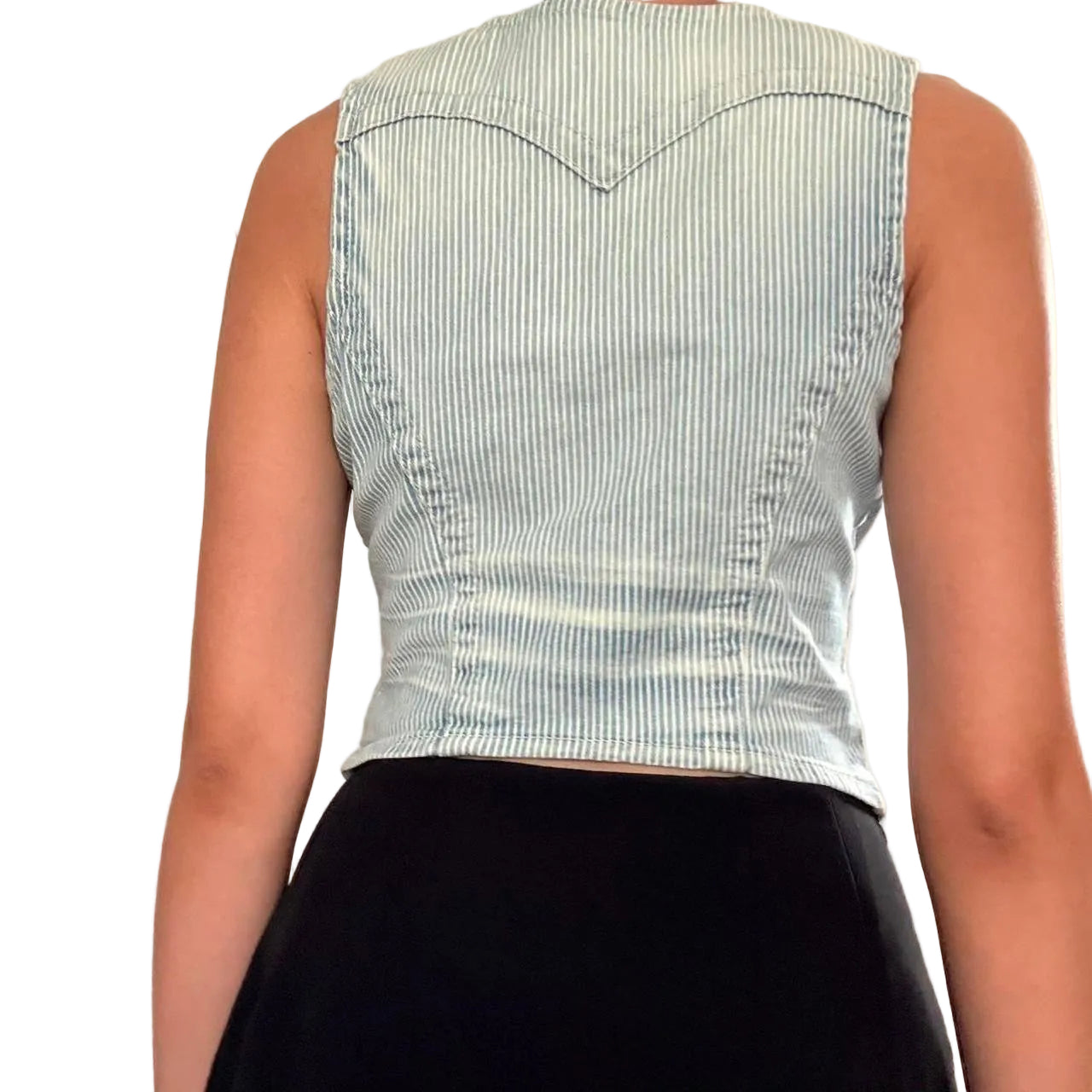 True Religion Striped Denim Vest (XS/S)