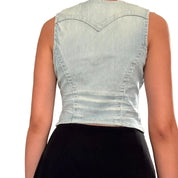 True Religion Striped Denim Vest (XS/S)