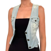 True Religion Striped Denim Vest (XS/S)