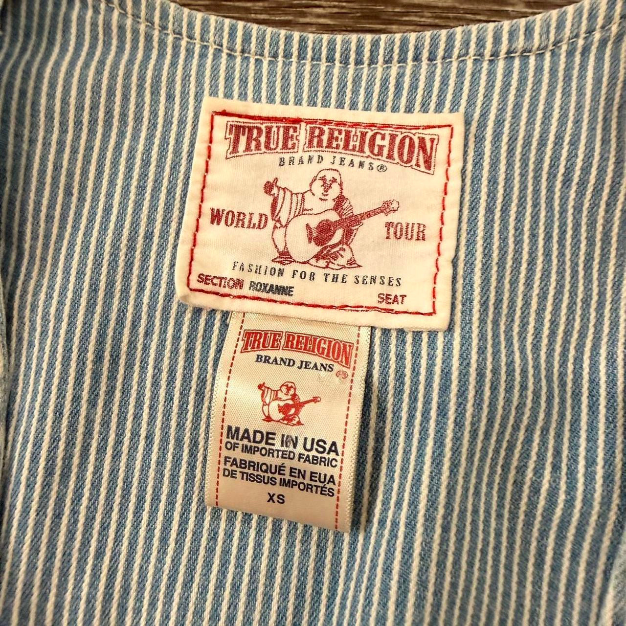 True Religion Striped Denim Vest (XS/S)