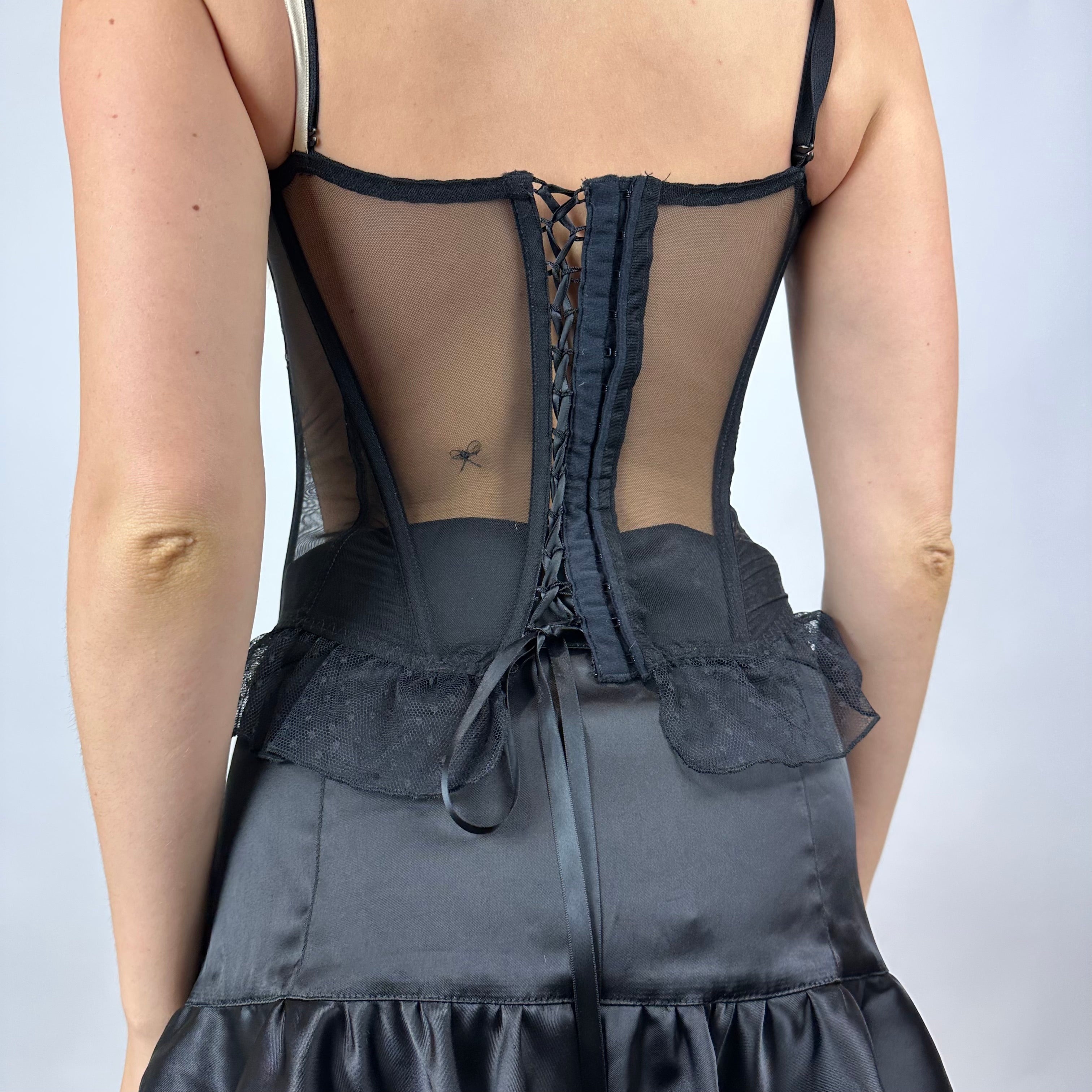 Vintage Romantic Noir Bustier (S)