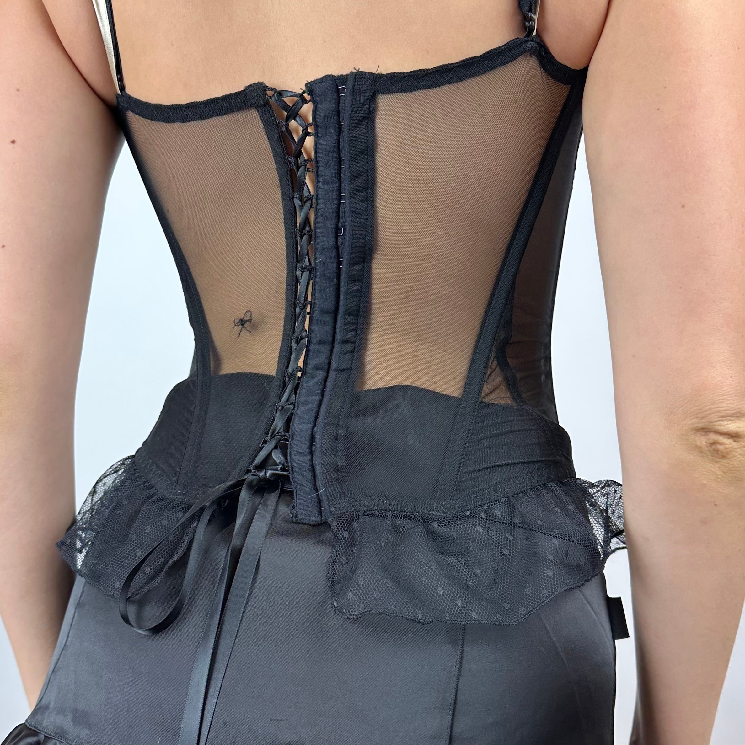 Vintage Romantic Noir Bustier (S)