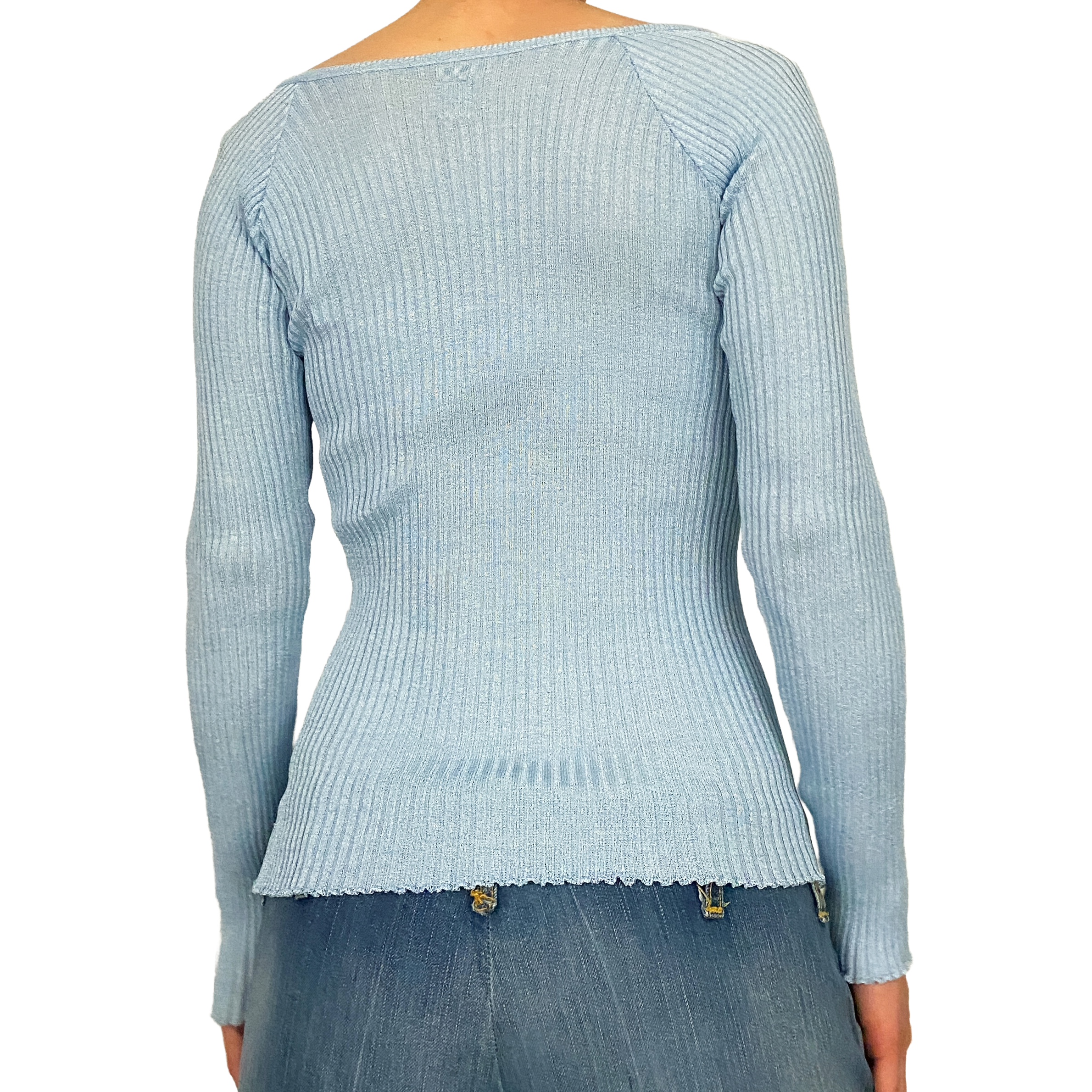Killah Miss Sixty Shimmer Knit Asymmetric Zip Top (S)