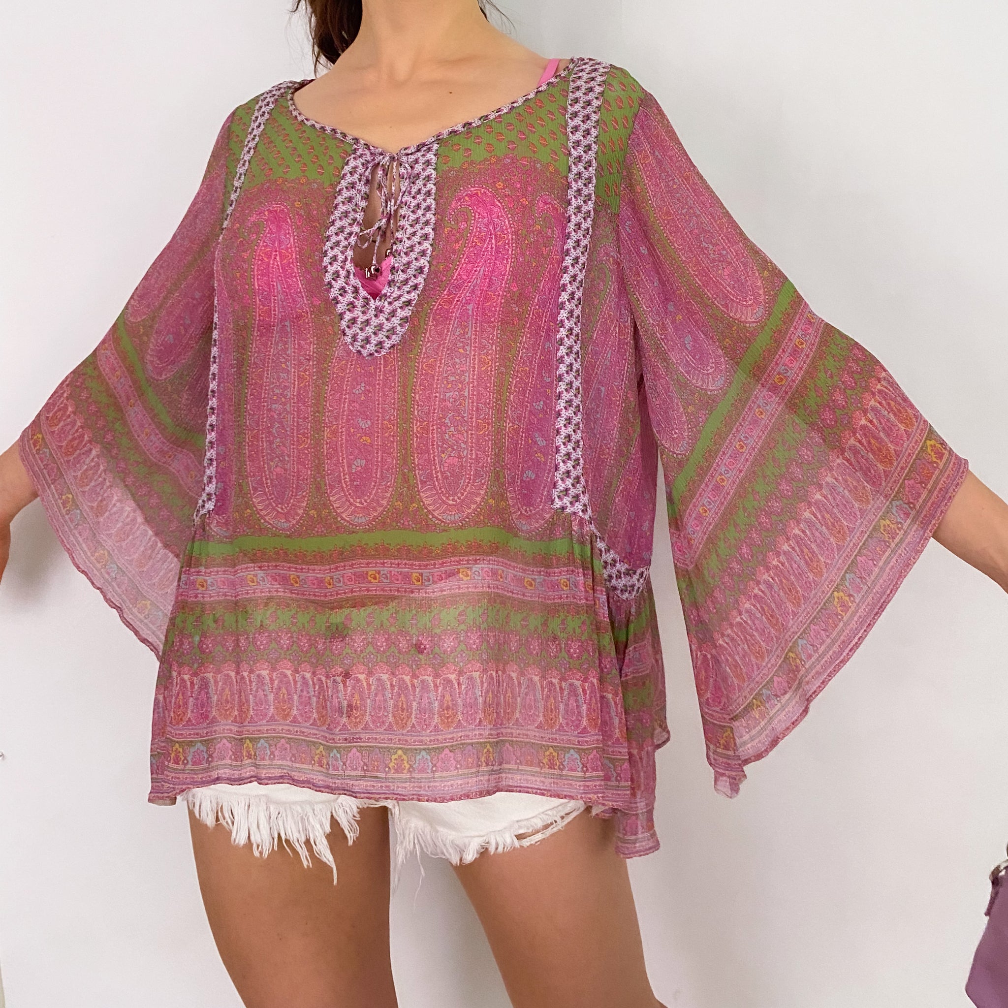 Calypso Paisley Silk Tunic - S/M