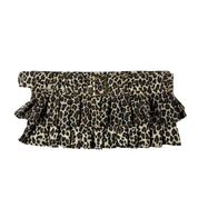 Upcycled Leopard Print Pleated Mini Skirt-Belt (S-M)