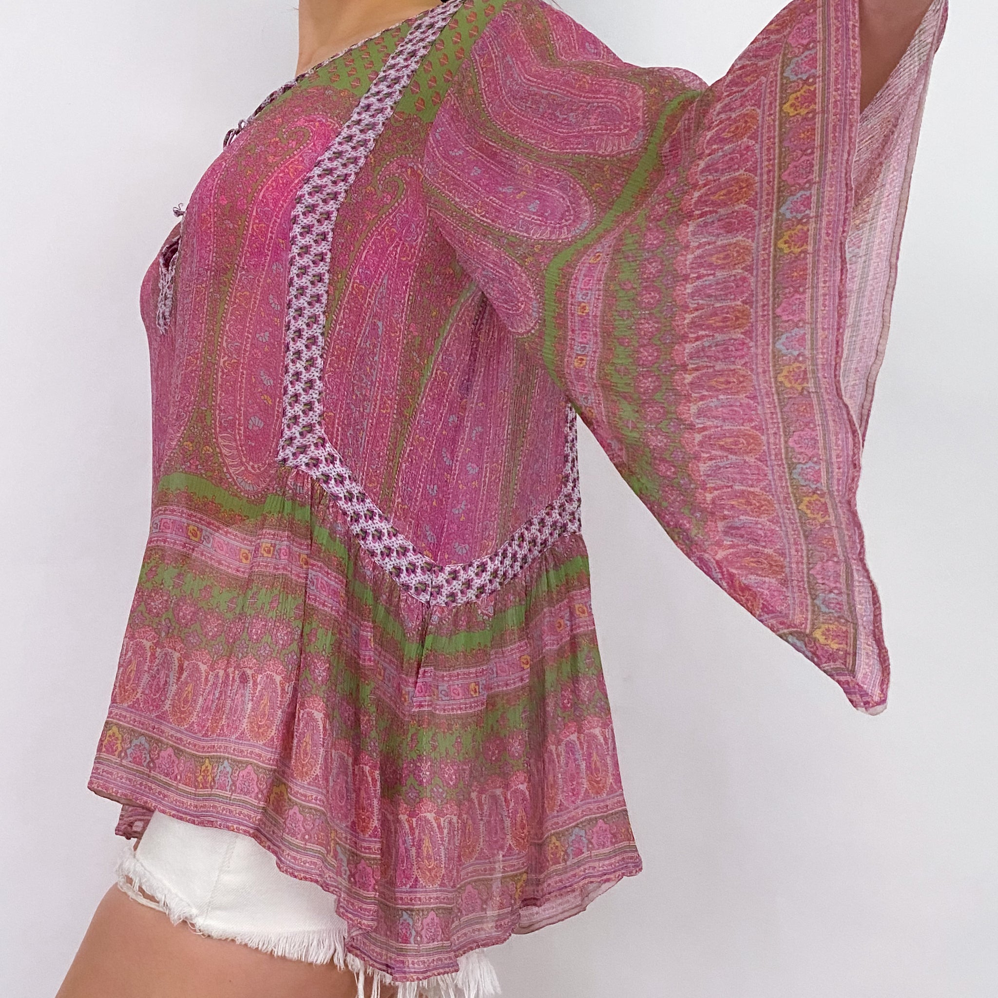Calypso Paisley Silk Tunic - S/M