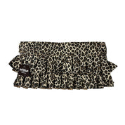 Upcycled Leopard Print Pleated Mini Skirt-Belt (S-M)