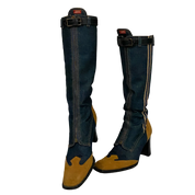 Miss Sixty 2000s Denim & Suede Knee High Boots (8)