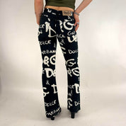 D&G Y2K Printed Jeans (XS/S)