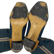 Miss Sixty 2000s Denim & Suede Knee High Boots (8)
