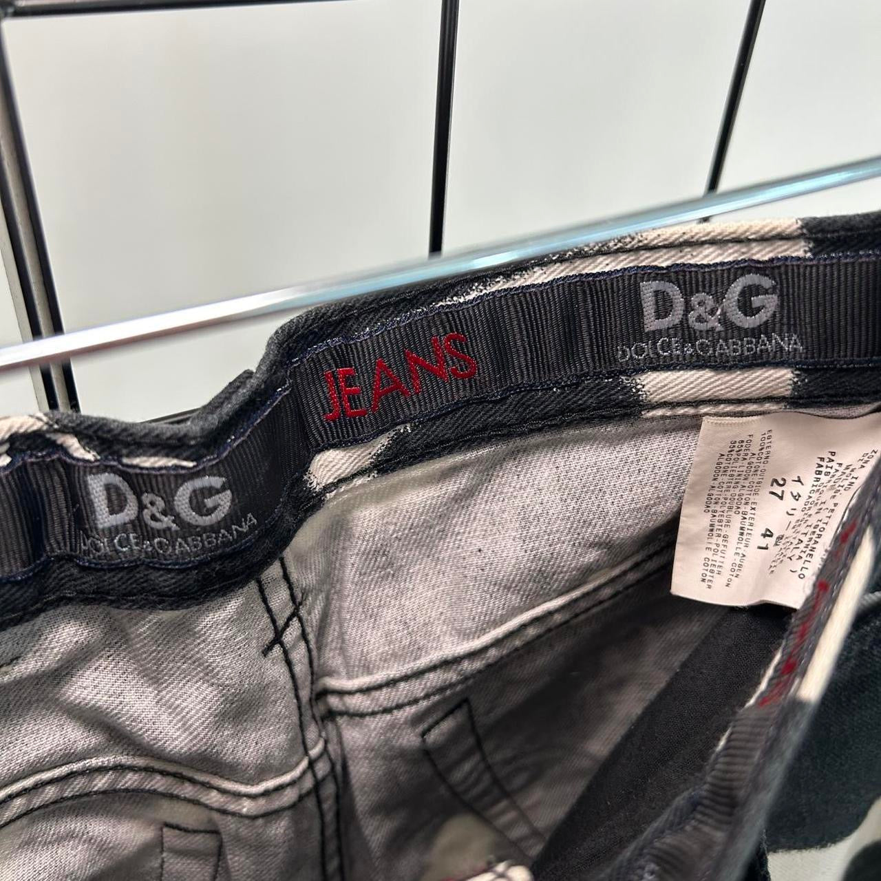 D&G Y2K Printed Jeans (XS/S)