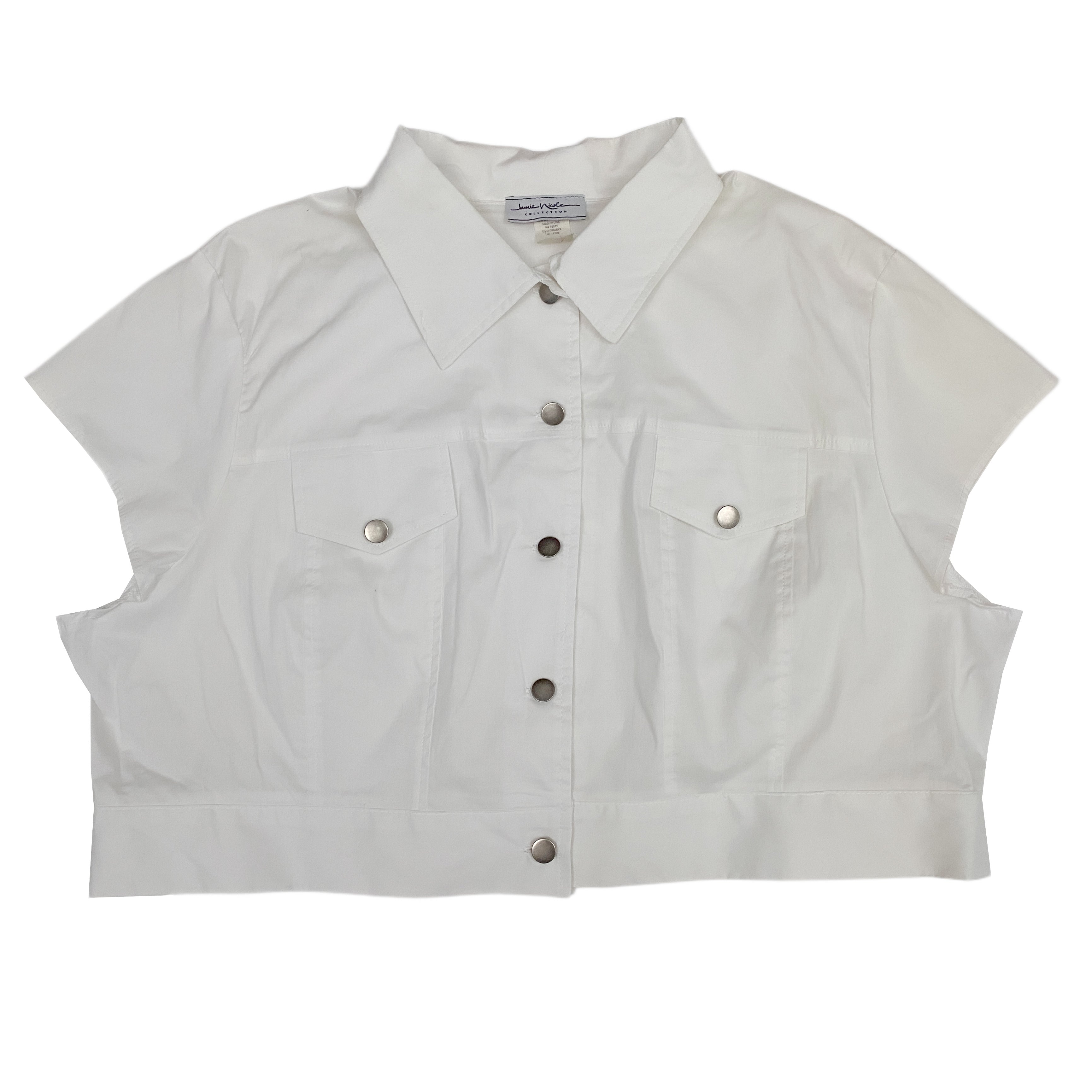Cropped Cargo Button Down (3X)