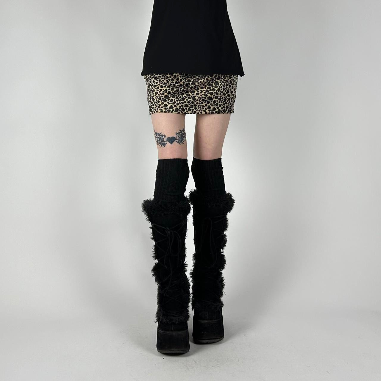 90s Fuzzy Cheetah Mini Skirt (XS)