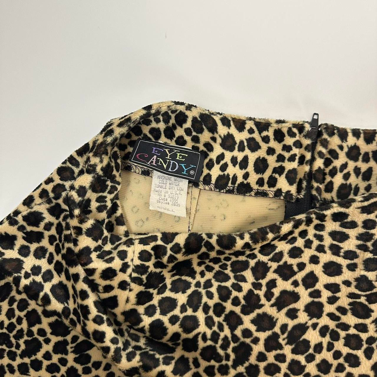 90s Fuzzy Cheetah Mini Skirt (XS)