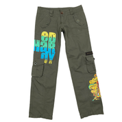Don Ed Hardy 2000s Le Vif Production Low Rise Tattoo Cargo Pants (XS/S)