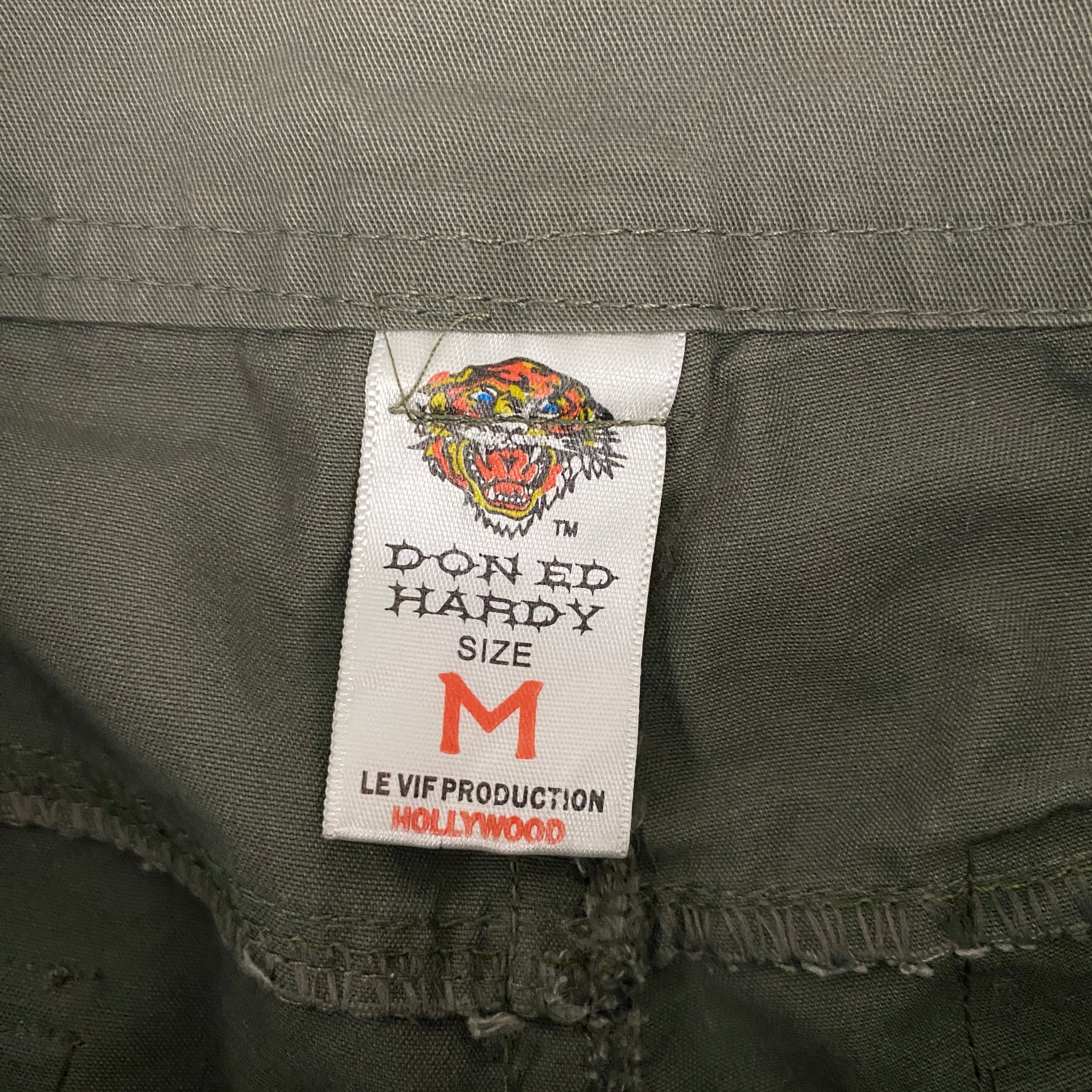 Don Ed Hardy 2000s Le Vif Production Low Rise Tattoo Cargo Pants (XS/S)