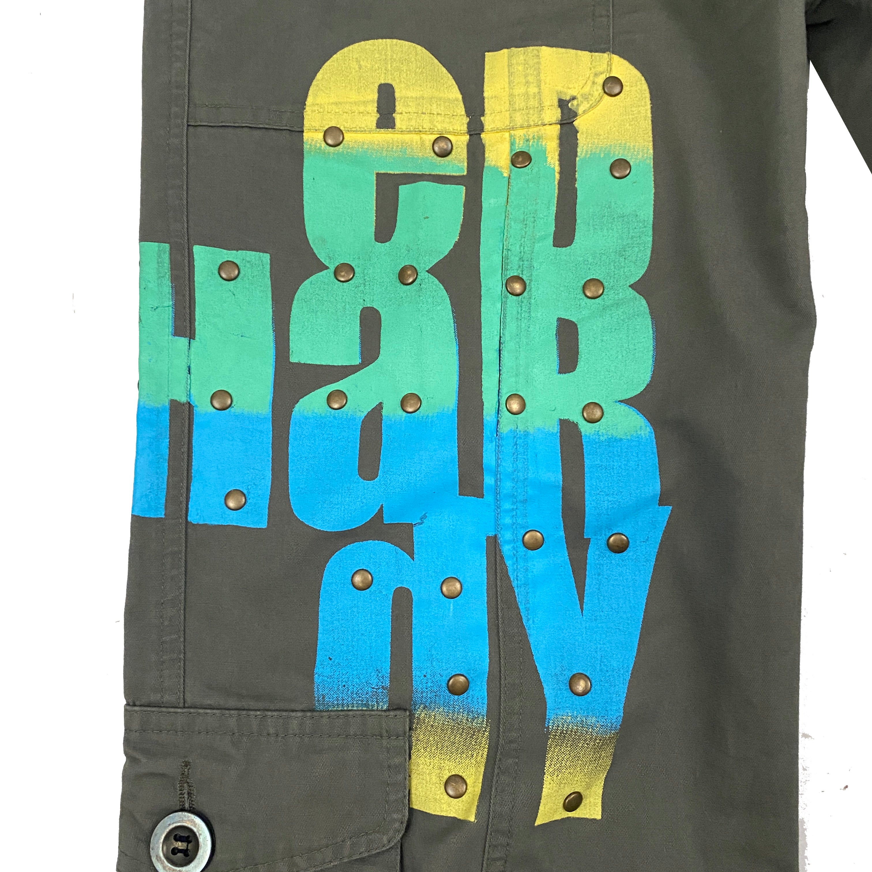 Don Ed Hardy 2000s Le Vif Production Low Rise Tattoo Cargo Pants (XS/S)